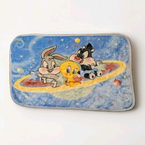 Baby Looney Tunes Plush Blanket Sylvester Bugs Bunny Tweety Bird Space Vintage